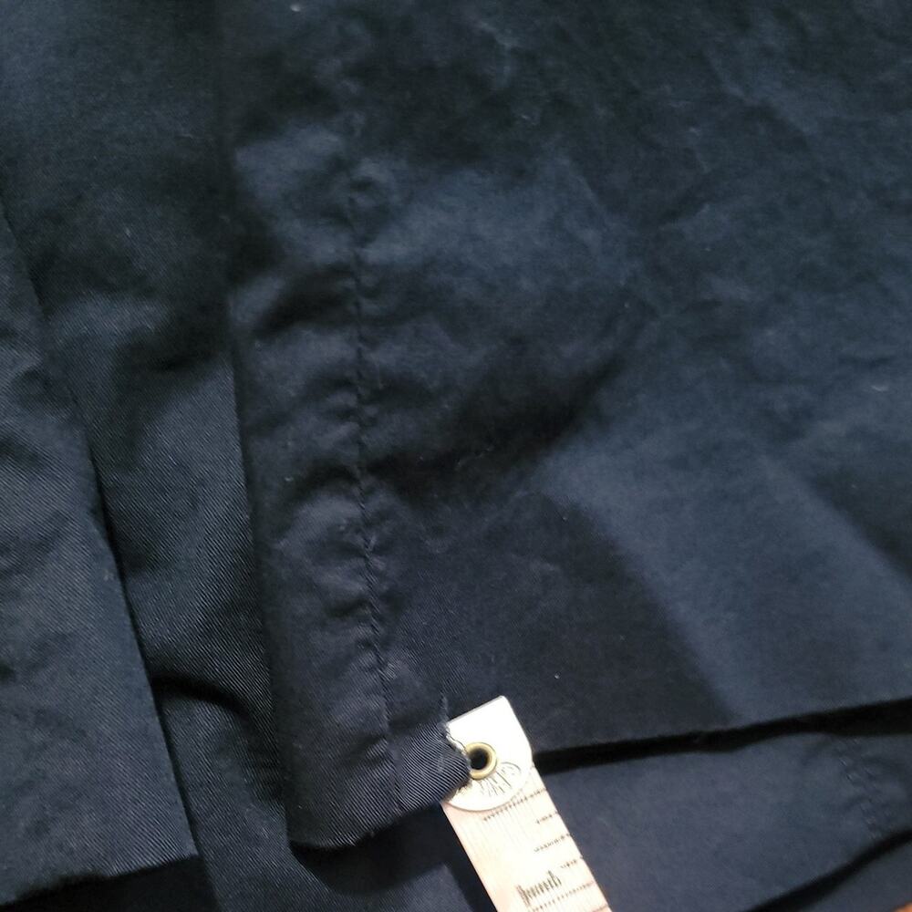 Theory Navy Cotton Poplin Full Zip Front Sleeveless Dress Size 8 - Picture 9 of 11